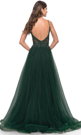 Lace High Slit Prom Dress